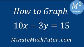 How to Graph 10x-3y=15