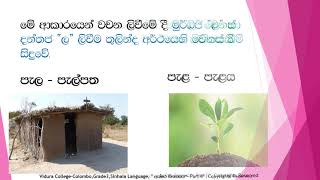 Grade 3 Sinhla Language Akshara Vinyasaya Part Ii