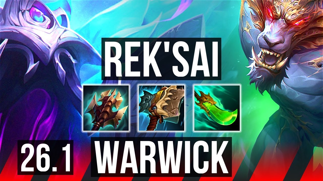 REK'SAI vs WARWICK (TOP) | Good KDA: 13/1/4 | EUW Diamond | 26.1