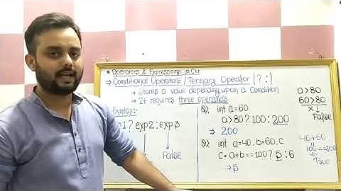 Conditional or Ternary Operator || Sizeof Operator || Operator and Expression || Lecture 32