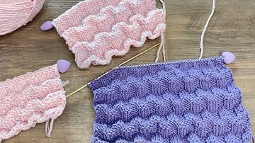 Easy 3D Relief Knitting Pattern for Beginners | Reversible Textured Design