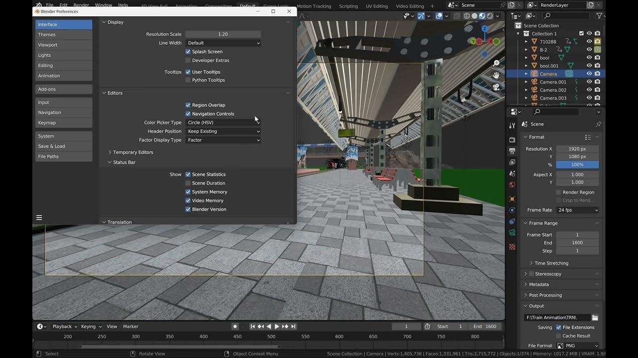 How to show scene statistics, RAM & VRAM utilization in Blender? YouTube
