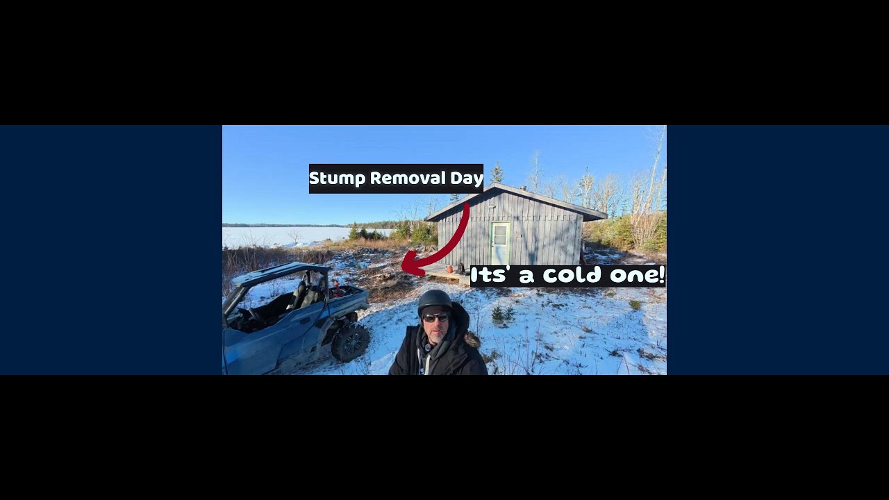 It's stump removal day at the off grid cabin - YouTube