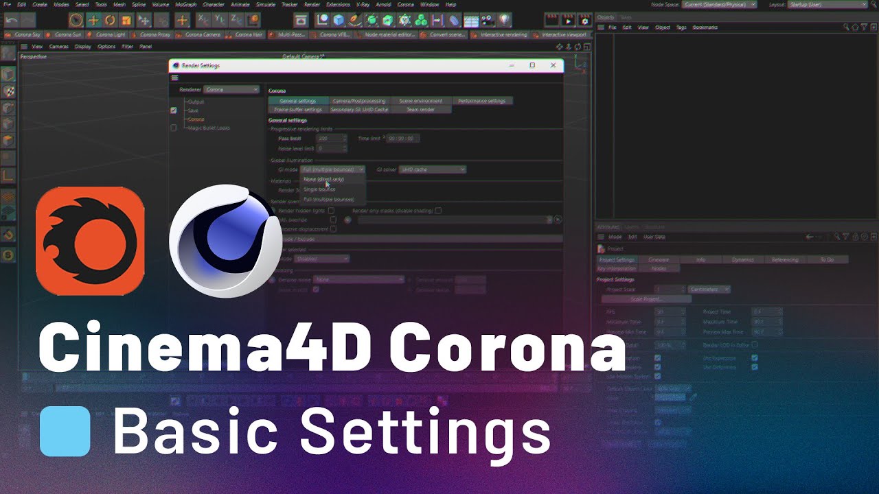 C4D Corona Render - Basic Settings FULLY EXPLAINED - YouTube