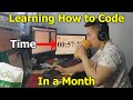Learning to code in 1 month  non stop studying  time lapse