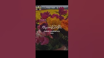 والعصر إنّ الانسان لفي خسر #تلاوةخاشعة #قرآن_كريم