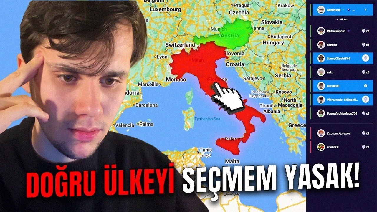 Google Maps'te Rakipleri Yeniyorum AMA Doğru Ülkeyi Seçmem Yasak - GeoGuessr Türkçe