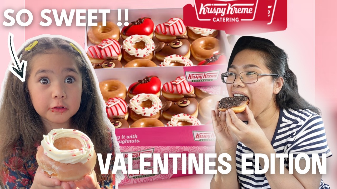 COBA DONAT VALENTINE  KRISPY KREME DENGAN ROSE