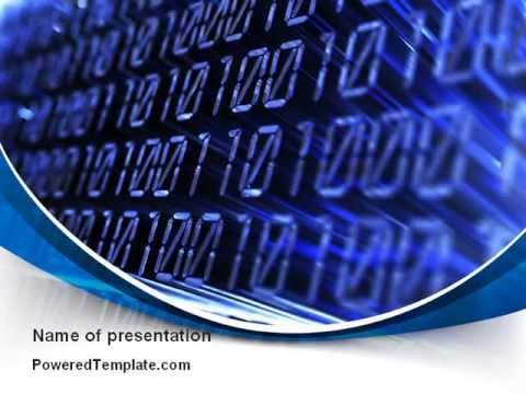 Digital Matrix PowerPoint Template by PoweredTemplate.com