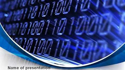 Digital Matrix PowerPoint Template by PoweredTemplate.com