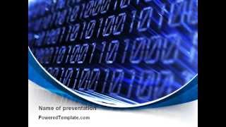 Digital Matrix PowerPoint Template by PoweredTemplate.com