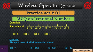 Irrational Number I Mathematics I Practice set-1 I Wireless Operator @ 2021 I #YouniLearning