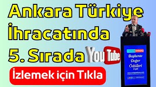 Hacı Turan Ankara Türkiye İhracatında 5. Sırada Medya Ankara Başkente Değer Ödülleri 2023