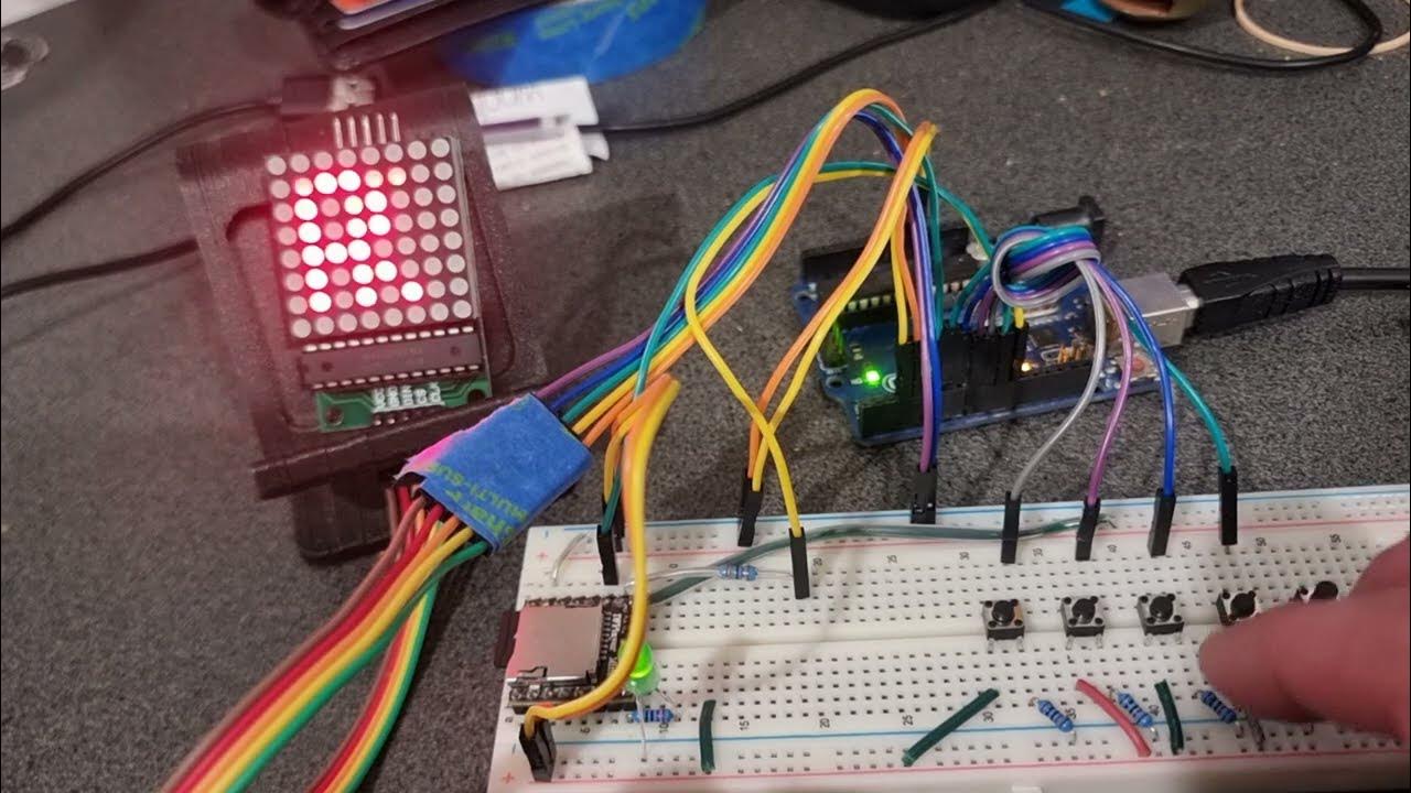8x8 led arduino games - YouTube