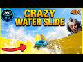 CRAZY 360° VR Water Slide! 💦 POV Roller Coaster with Giant Splash