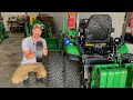 NEW & IMPROVED DUAL WHEEL ADAPTERS FOR THE JOHN DEERE 1025R!