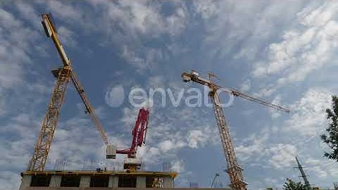 Timelapse of Building House Against Sailing Clouds | Stock Footage - Envato elements