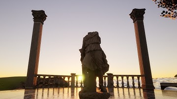 Chill in Ancient Greek Garden || Sun Temple [Bonus] || Mandolin and Nature Sounds || Unreal Engine 5