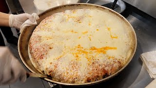 double cheese pizza, milano pizza / 밀라노에서 유명한 스폰티니 피자 / korean street food