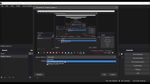 Quick Display Capture "Black Screen" Guide -  OBS Studio 27 - Windows 10