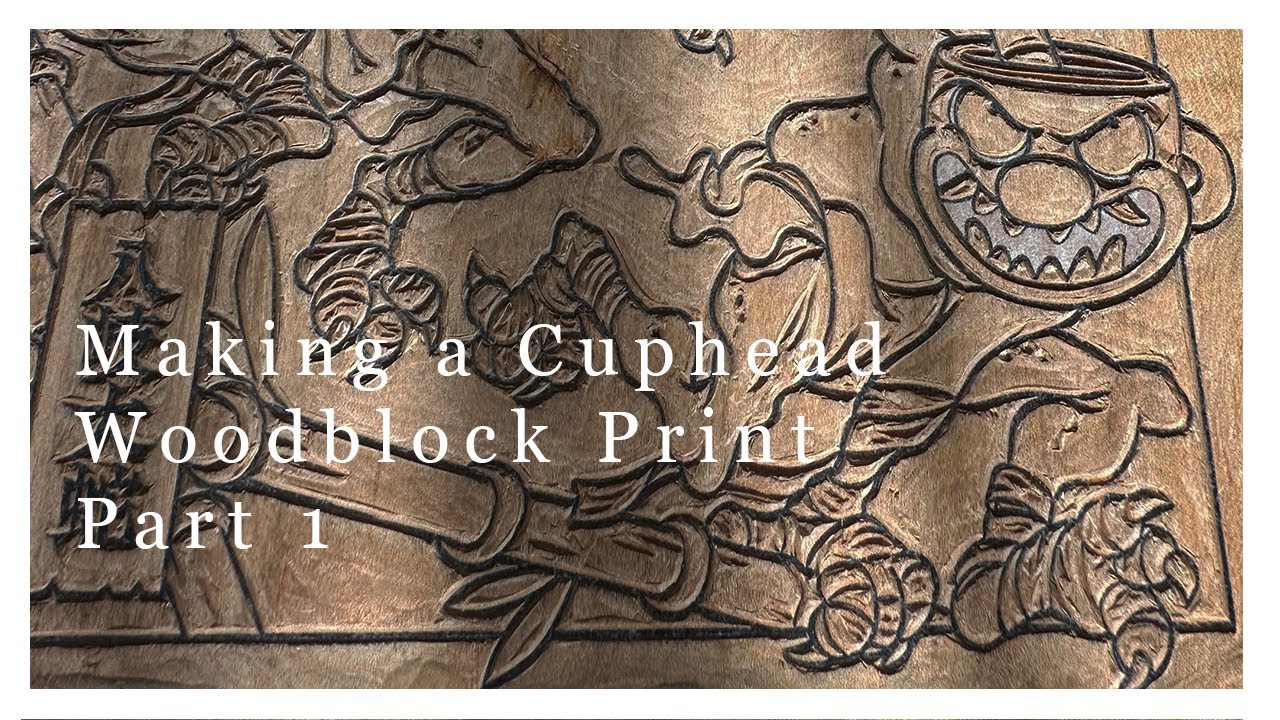 Making a Cuphead Woodblock Print: Ms. Chalice - Orochi - YouTube
