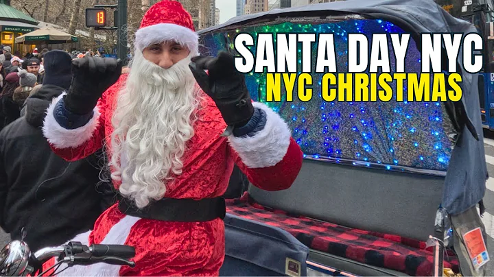 SantaCon NYC 2025: Festive Holiday Walk from Herald Square to Bryant Park (4K)