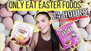 Famous 24 HOURS eating ONLY Easter Eggs!!! Net Worth