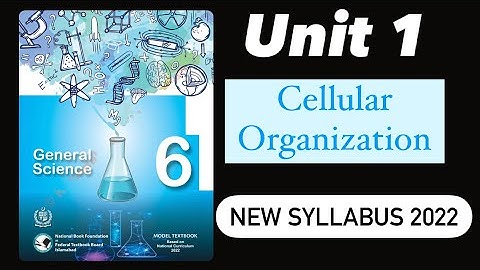 Class 6th Science Uni 1 Cellular Organization new syllabus 2022 SNC | NBF