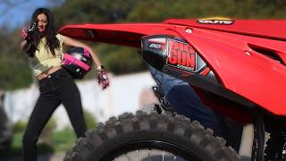 2023 CRF450X Exhaust Comparison STOCK vs BIG GUN