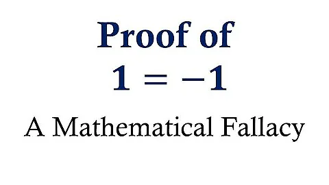 Proof of 1 = -1 | A Mathematical fallacy | Learn Math with Zain