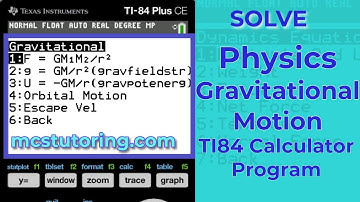 TI84 Physics Program: Master Gravitational Physics | Physics Mechanics Solver #physics #ti84programs