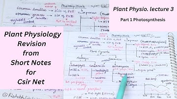 Plant Physiology Revision | Short Notes for CSIR NET, GATE, DBT, ICMR