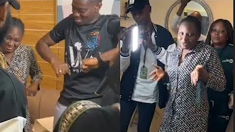 So Romantic! Actor Lateef Adedimeji Surprise his Wife, Mo Bimpe On Her Birthday As He Dance With Her