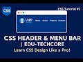 design Header & Navigation Bar CSS | Create Header & Menu Bar CSS Tutorial #3: Build a Modern Header