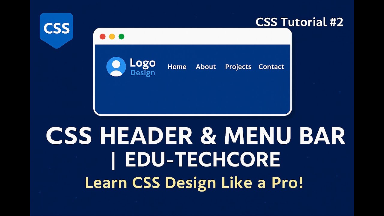 design Header & Navigation Bar CSS | Create Header & Menu Bar CSS ...