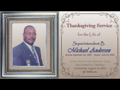 The Funeral Service of  " Sup. B. Michael Anderson"