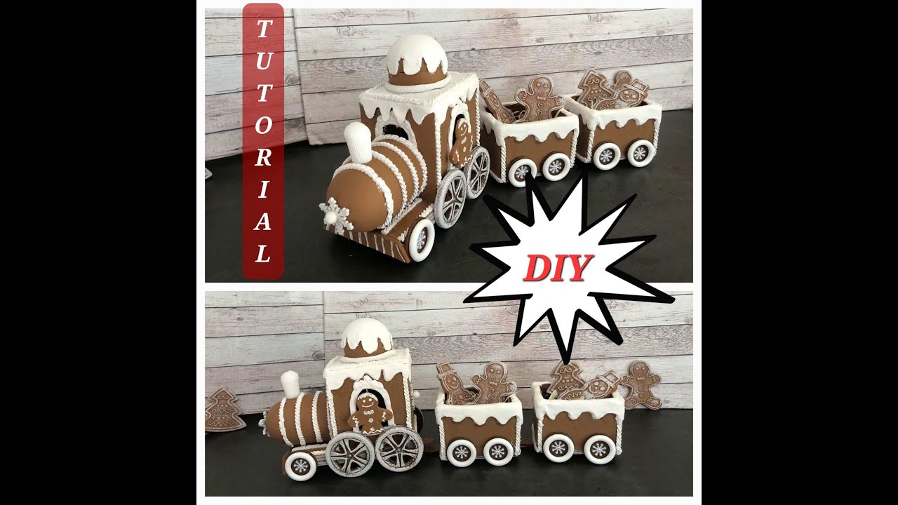 DIY gingerbread train / decor for Christmas 