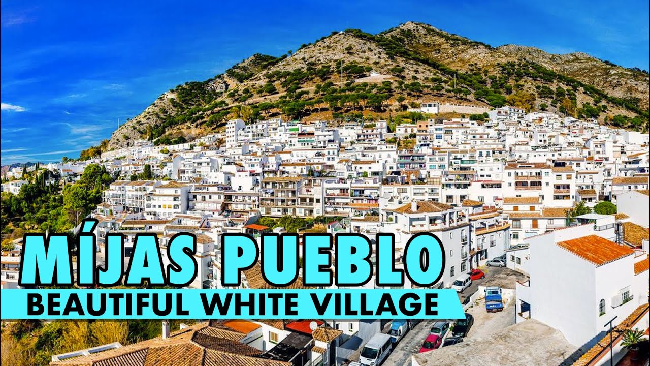 Mijas pueblo October 2023 - Andalusian white village immersive virtual walking tour, Spain 4K