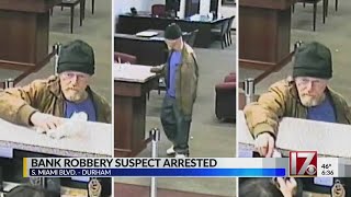 Man nabbed after Durham bank robbed 3 times in 3 weeks, police say