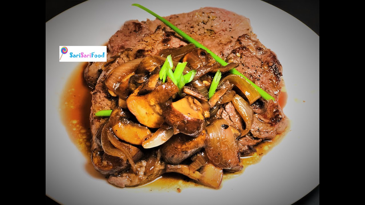 Sirloin steak with Mushroom Sauce YouTube