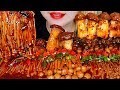 ASMR SPICY MUSHROOM FEAST 🍄ENOKI MUSHROOM, KING OYSTER MUSHROOM Mukbang Eating sounds