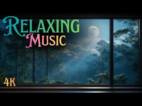 Janela Para A Floresta Luar E Estrelas Para Relaxar E Energizar Time Lapse Noturno 4H