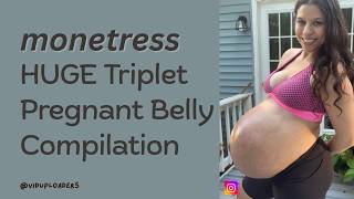 Monetress Huge Triplet Belly Compilation Pt2