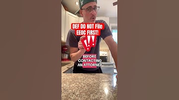 Do NOT File EEOC FIRST! #tips #law #how #work #viralvideo #facts #truth #job #viralshorts #jjlaw