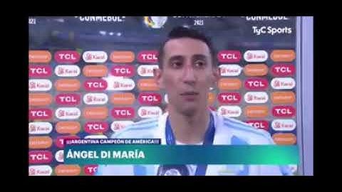 DECLARACIONES DE ÁNGEL DI MARÍA, tras su Gol y Título con Argentina.
