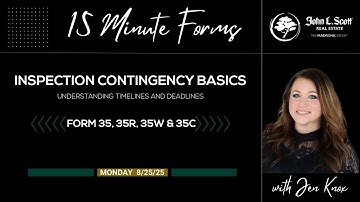 Inspection Contingency Basics in Washington Real Estate | Forms 35, 35R, 35W & 35C