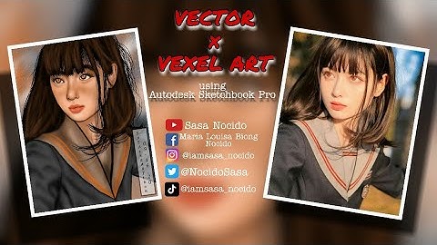 VECTOR x VEXEL ART TUTORIAL (Trying different artstyle) USING AUTODESK SKETCHBOOK PRO