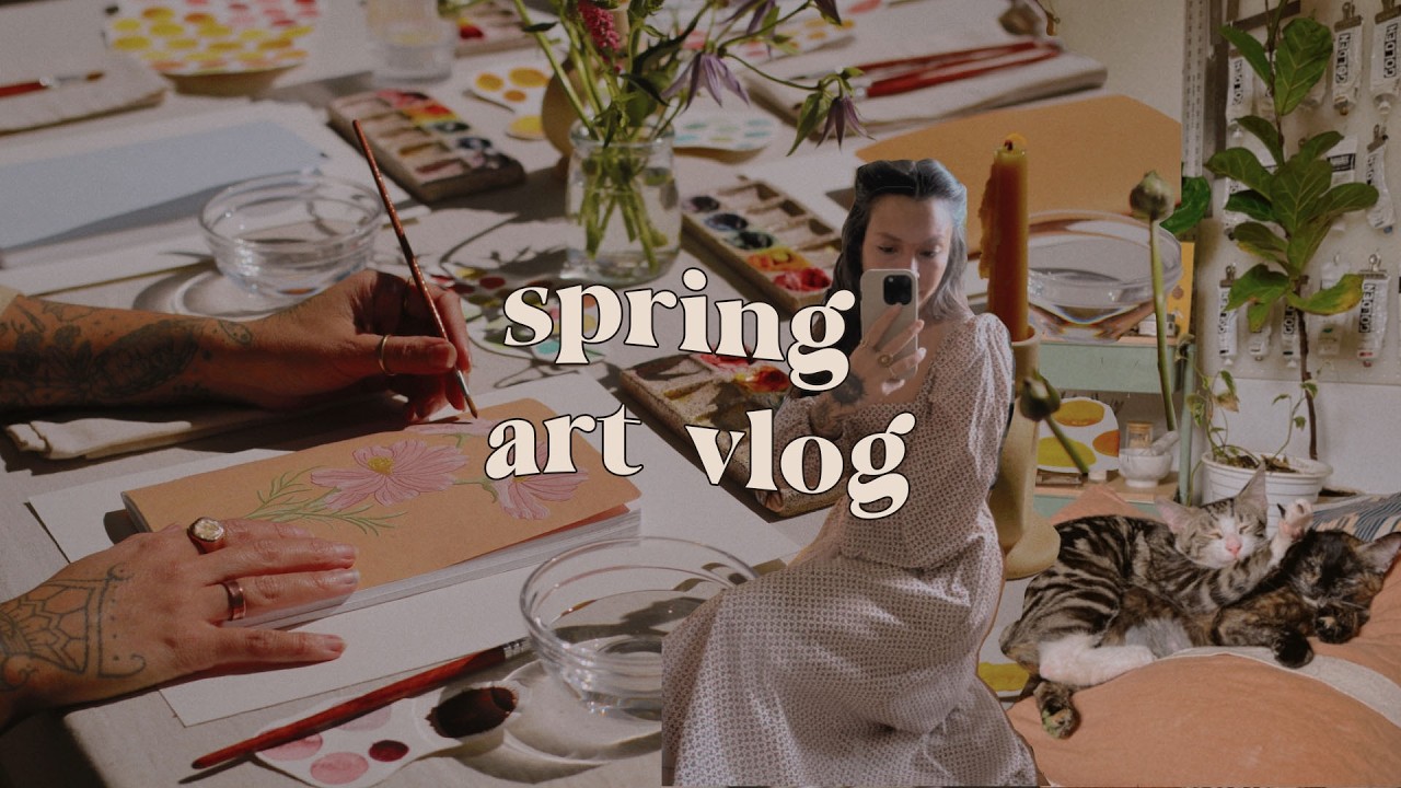 SPRING ART VLOG: painting fruits, visiting NYC & upcoming gatherings