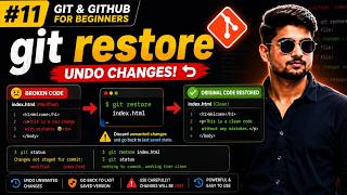 #11 Git Restore Command Explained 🔥 | Undo Changes in Git Easily