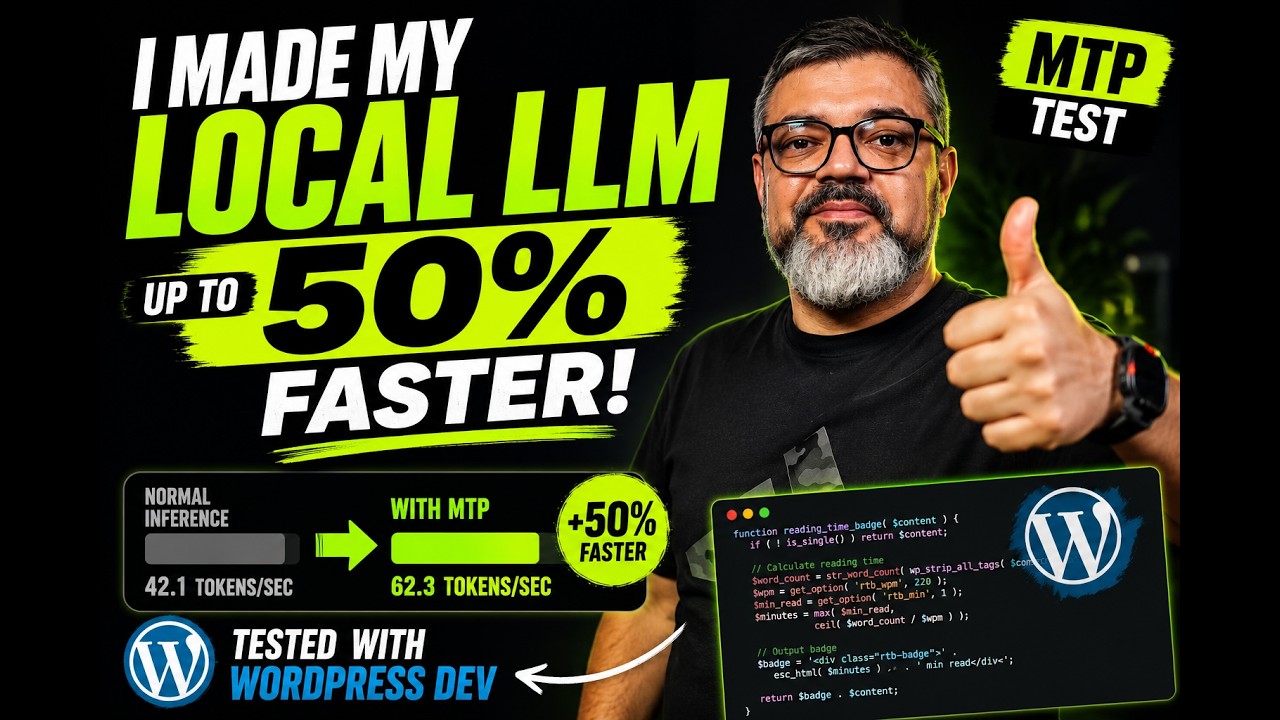 I Made My Local LLM 50% Faster (WordPress Dev Test)
